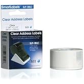 Smart Label SLP-1RLC Clear Address Labels for us in Seiko SLP620, SLP-620 Smart Label Printers