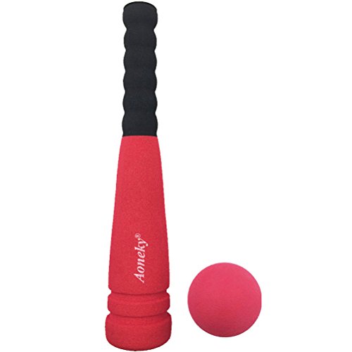 image for Aoneky Min Foam Baseball Bat and Ball for Toddler - Indoor Soft Super 