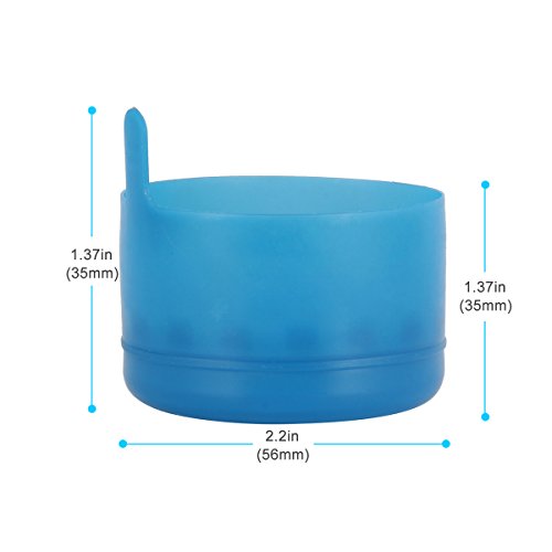 MagicFour 24PCS 3 and 5 Gallon Water Bottle Caps,Non Spill Cap Gallon Bottle Tops,Reusable Anti-Splash Water Jug Caps with 1 Piece Water Bottle Handle