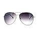 Womens Retro Luxury Fashion Pilot Sunglasses Black Silver