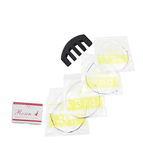 KOROWA 3PCS Great Violin Mute/Silencer Rosin String Set Instrument Accessories Set for Violin Lovers