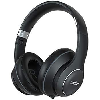 Bluetooth Headphones, EarFun Wave Hi-Fi Wireless Headphones Over Ear with 40 Hours Playtime, Bluetooth 5.0, Soft Memory Protein Earmuffs, Built-in Mic, Foldable Headset for Travel Work Cellphone PC
