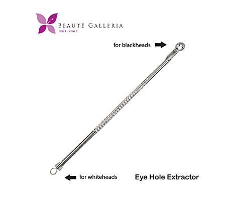 BEAUTE GALLERIA Blackhead Remover Eyehole Pimple Extractor Popper for Acne Comedone Blemish Whitehead Zit Removal Tool