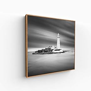 Canvas Wall Art for Living Room, Bedroom Monochrome Building Framed Canvas Prints for Home Decoration Ready to Hang - 16x16 inches