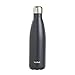 VonShef Double Wall Insulated Stainless Steel Vacuum Water/Drinks/Sports Bottle - 100% BPA-Free - Matte Black