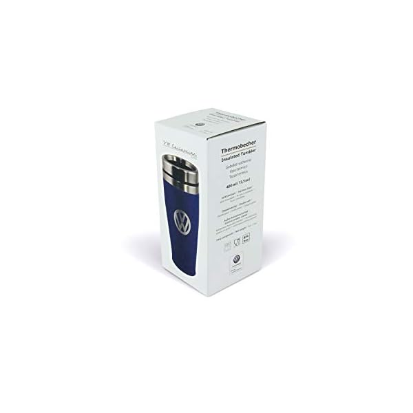 BRISA VW Collection - Original Volkswagen Isolierter Edelstahl Thermo-Becher (Doppelwandig/450ml/Blau) – Bild 4