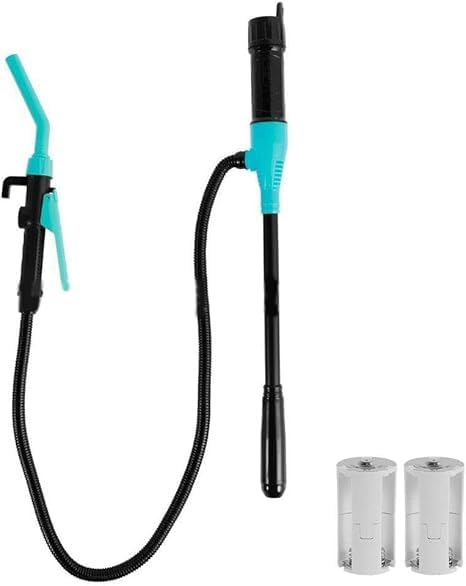 2024 New Portable Power Battery Pump, Portable Battery Pump for Gas, Fuel, Diesel, Water Transfer, Portable Fuel Transfer Pump Battery Operated Electric Siphon Pump, Easy To Use Hand Pump (Blue)