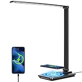 LED Desk Lamp with 10W Wireless Charger and USB