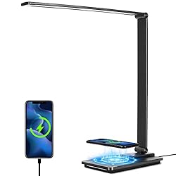 LED Desk Lamp with 10W Wireless Charger and USB