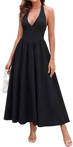 xscape deep v neck skater dress XSCAPE Women's V-Neck Long Sleeve Ball Gown