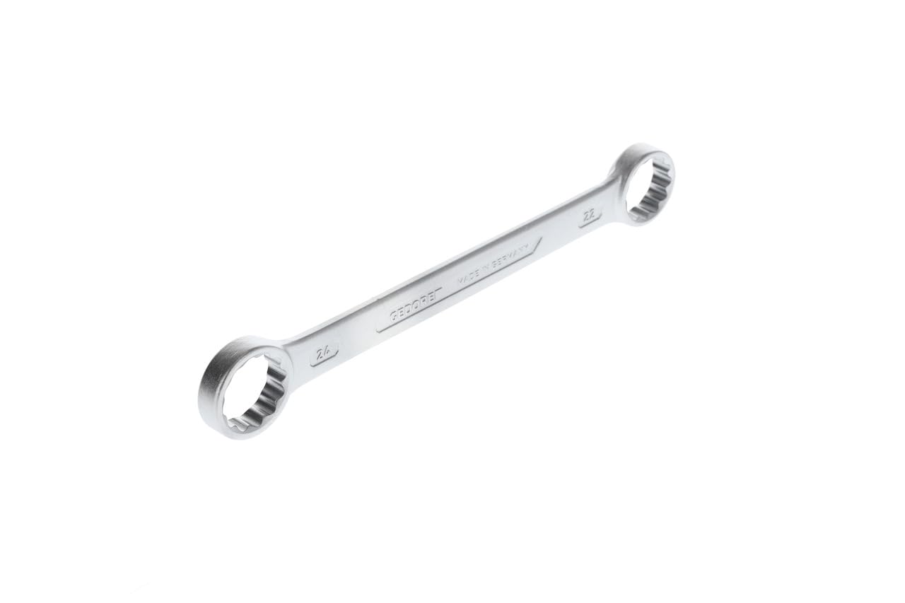 GEDORE Double-ended ring spanner, AF 22+24 mm, Straight, Flat, Slender, Bi-hex, UD profile, Spanner, 4 22X24