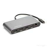 StarTech.com Dual 4K Monitor Mini Thunderbolt 3 Dock with HDMI - Mac & Windows Docking Station (TB3DKM2HD)