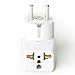Ceptics GP3-9 3 Outlet Travel Adapter Plug Type E/F Schucko for Germany, France