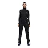 adidas Women Track Suit Back to Basics Training 3-Stripes Black Gym New BK4674