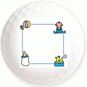 Amazon 男の赤ちゃん 枠 のイラストを印刷してお届け 無地専用ゴルフボール ３球入 アスキュー イラスト印刷入りボール ゴルフ ボール