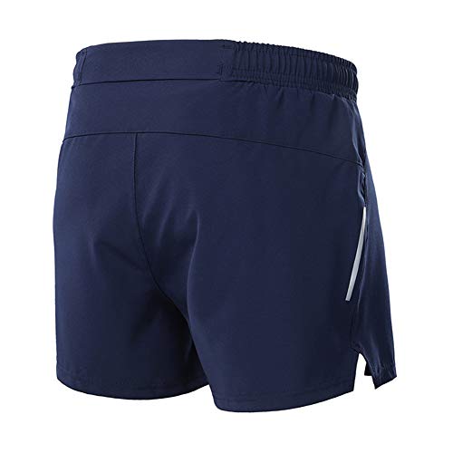 GITVIENAR Hardloopbroek voor heren, kort, 2-in-1 sportbroek voor heren, met ritssluiting, sneldrogende hardloopshorts… - Image 4