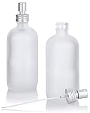 JUVITUS 8 oz Frosted Clear Glass Boston Round