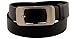Womens Black Sleek Look Large Square Buckle Belt