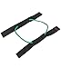 SPRI Xercuff Leg Resistance Band Exercise Cord with Non-Slip Padded Ankle Cuffs, Green, Light
