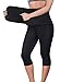 Ursexyly Women Sauna Yoga Pant Capris Fat Control Sweat Legging with Waist Trainer Belt Hot Sweat Pants