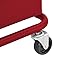 ECR4Kids 4-Tier Metal Rolling Utility Cart - Heavy Duty Mobile Storage Organizer, Red