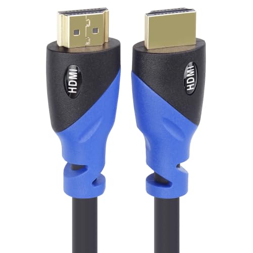 PremiumCord 4K HDMI 2.0b Cable, Resolution UHD 4K@60Hz 2160p, 3D, ARC, HDCP, Gold Plated Connectors, Black and Blue PVC Connectors, Length 5 m