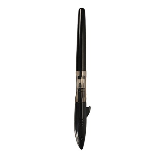 Vibola The Shark Spiral Transparent Colourful Office Fine Nib Fountain Pen (Black)