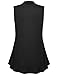 Cestyle Women's Lapel Open Front Sleeveless Vest Cardigans