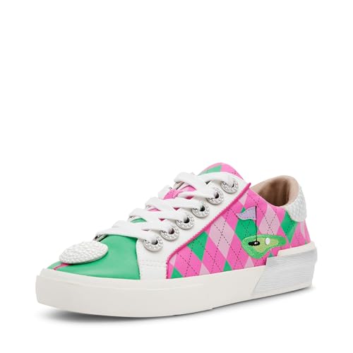 Betsey Johnson Women's Sherrie Sneaker, Pink Green Multi, 9