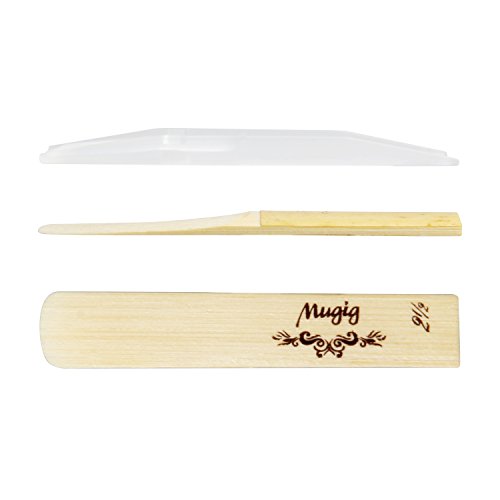 Mugig B Flat Clarinet Reeds with Individual Plastic Case (10 Pack)