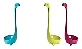 RioRand Soup Ladle 3 Piece Nylon Dishwasher Safe Kitchen Utensil Cookware Loch Ness Monster, Green, Blue and Pink