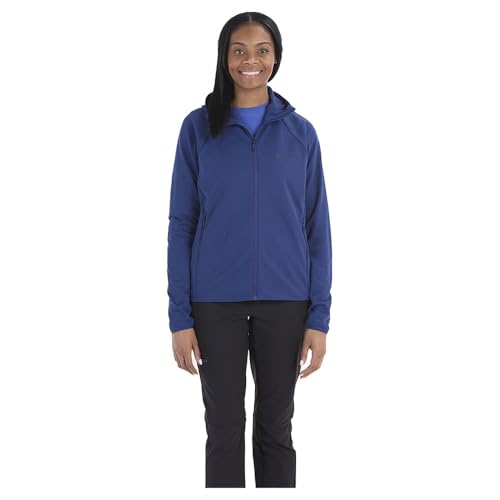 Marmot Women's Leconte Fleece Hoody, Warm Jacket, Full Zip Jacket, Breathable, Wind Resistant Body Warmer, packable, ideal for hiking & ski layering, Twilight Blue, XS