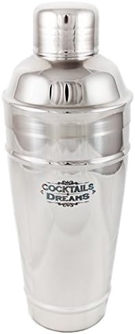 Cocktails & Dreams Martini Shaker, Best Stainless Steel Cocktail Shaker, 750ml, Premium, Large Professional Shaker, Won’t Rust, Lid Stays on Tight.