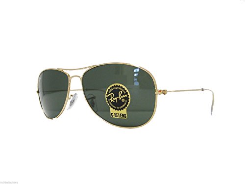 Ray-Ban Men's RB3362 Cockpit Sunglasses Arista / Crystal Green 56mm