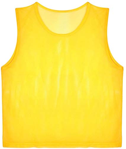 VGEBY1 Adults Jerseys Bibs, 12 Pack Mesh Soccer Scrimmage Training Vests Football Vest Breathable Scrimmage Team Practice Vests