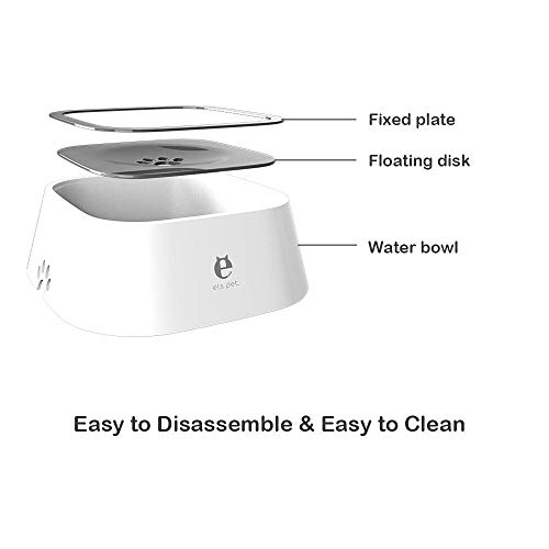 OKAWADACH Dog Water Bowl, Pet Water Bowl No-Spill Slow Water Feeder for Vehicle Carried