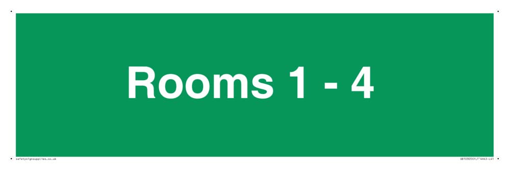 Rooms 1 - 4 Sign - L41