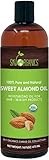 Best Sweet Almond Oil by Sky Organics 16oz- 100% Pure, Cold-Pressed, Organic Almond Oil. Great As a Baby Oil- Works Wonder On Wrinkles- Anti-Aging. Almond Oil- Carrier Oil for Massage.