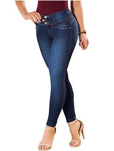 Laty Rose 2016 Jeans Colombianos Levanta Cola Blue Denim Butt Lifter Jeans Dark Blue 9