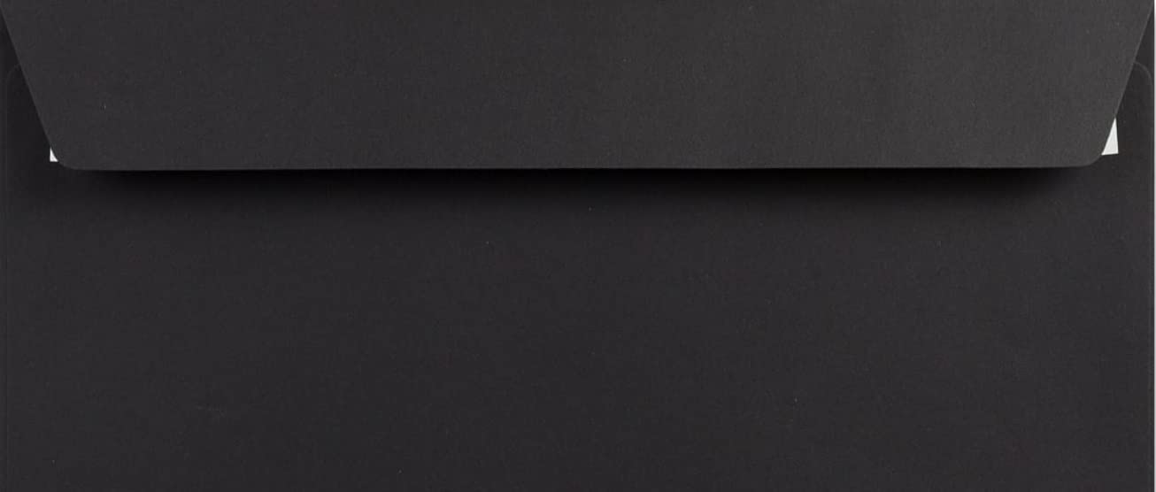 DL Coloured Envelopes for Greeting Cards Wedding Invitations Crafts Business Office 110mm x 220mm - Pack of 100 Envelopes (Black Peel & Seal) — image 1