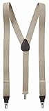 Albert's Mens Elastic Y-back Adjustable Clip-on Solid Wedding Suspenders 46