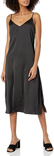 reel you in satin slip dress Amazon.com: Dolls Kill Reel You in Satin Slip Dress by Widow Cowl Neck Mini Dress with Chain Straps & Beaded Open Back, Black