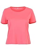 PERSUN Women's Cotton Short Sleeve Cropped Top Ringer T-shirt