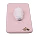 Lazy Cat 3D iPhone 6S Case, Cute 3D Soft Poke Squishy Silicone TPU Protective Cover for iPhone 6 (Pink/Polar Bear)