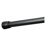 InterDesign Cameo Constant Tension Bathroom Shower Curtain Rod - 43-75", Medium, Matte Black