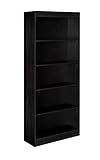OneSpace Essentials 5-Tier Bookshelf, Black