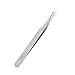 Eyelash Extension Tweezers for Individual and 3D 5D 6D Volume Lashes Curved Point Professional Stainless Steel Precision Lash Extension Tweezers