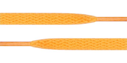 Flat Shoelaces 5/16" Wide Solid Colors Several Lengths For Sneakers and Shoes (Gold-45)