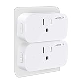 Smart Plug Wifi Outlet AISIRER Mini Smart Socket Compatible With Alexa, Google Home and IFTTT Remote Control Timer Function No Hub Required ETL Listed (2 pack)