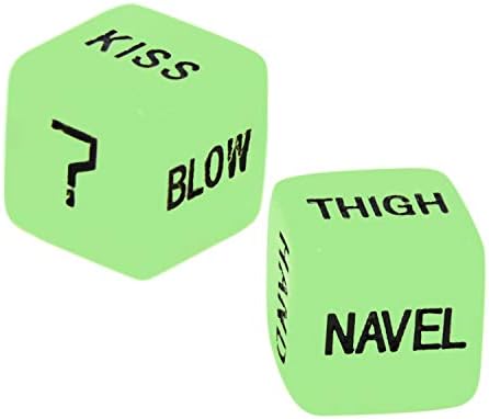 Vococal A 1 Pair Party Dice Adult Toy Games for Party Valentine's Day Couple Lovers Gift White